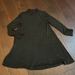 Lou & Grey mock neck dark grey swing dress